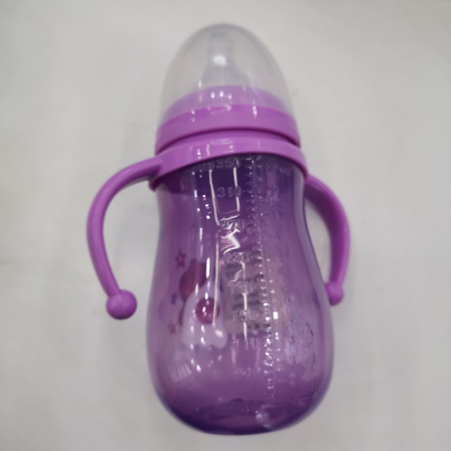 030婴儿宽窄口径彩绘奶瓶奶嘴双把手自然实感防胀气耐摔新生婴儿吸管奶瓶硅胶正品产品图