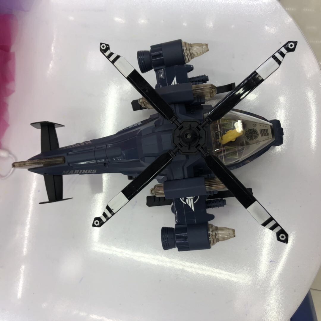 Children's plastic electronic luminous toy simulation armed helicopter details Picture