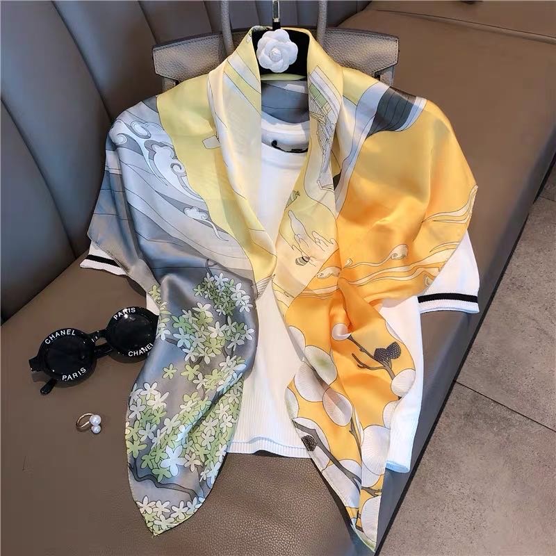 女士时尚潮流简约围巾丝巾披肩两用欧美风波西米亚风产品图