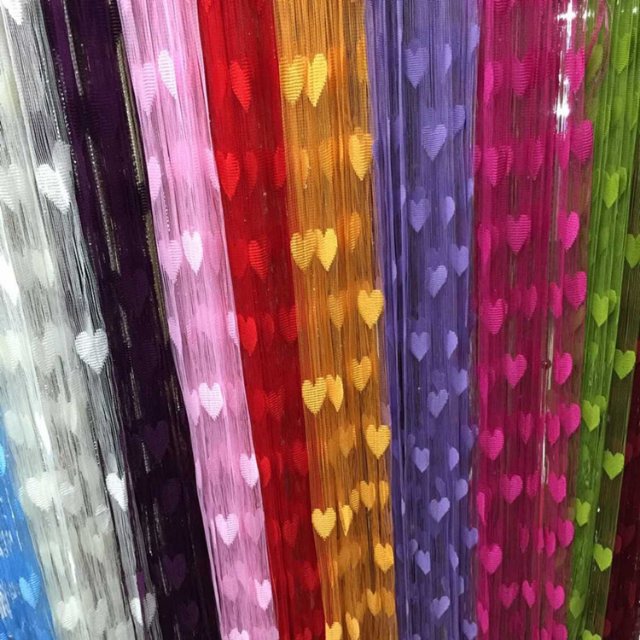 New peach heart line curtain household soft decoration door curtain Korean version of individual decoration fashion manufacturers wholesale thumbnail
