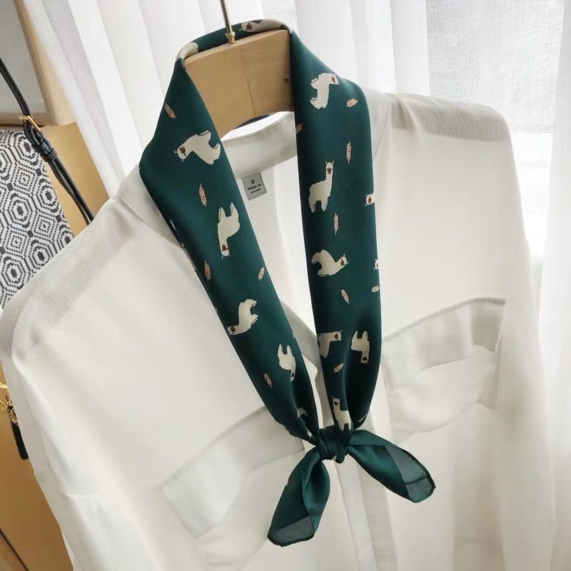 女士时尚潮流简约围巾丝巾披肩两用休闲款甜美风图