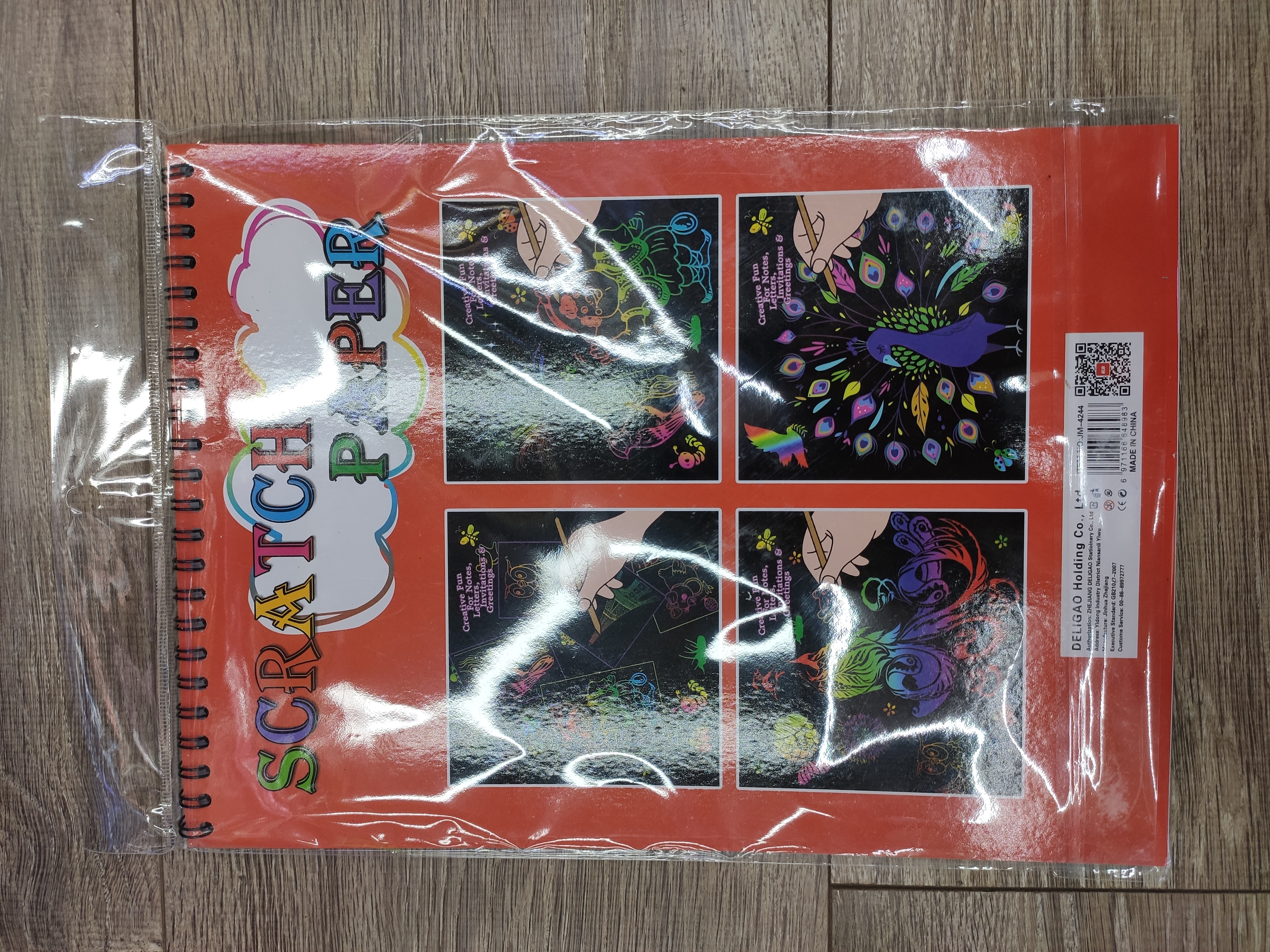 Creative color DIY coil scratch book, children and students' doodle book, sketch book, scratch painting book details Picture
