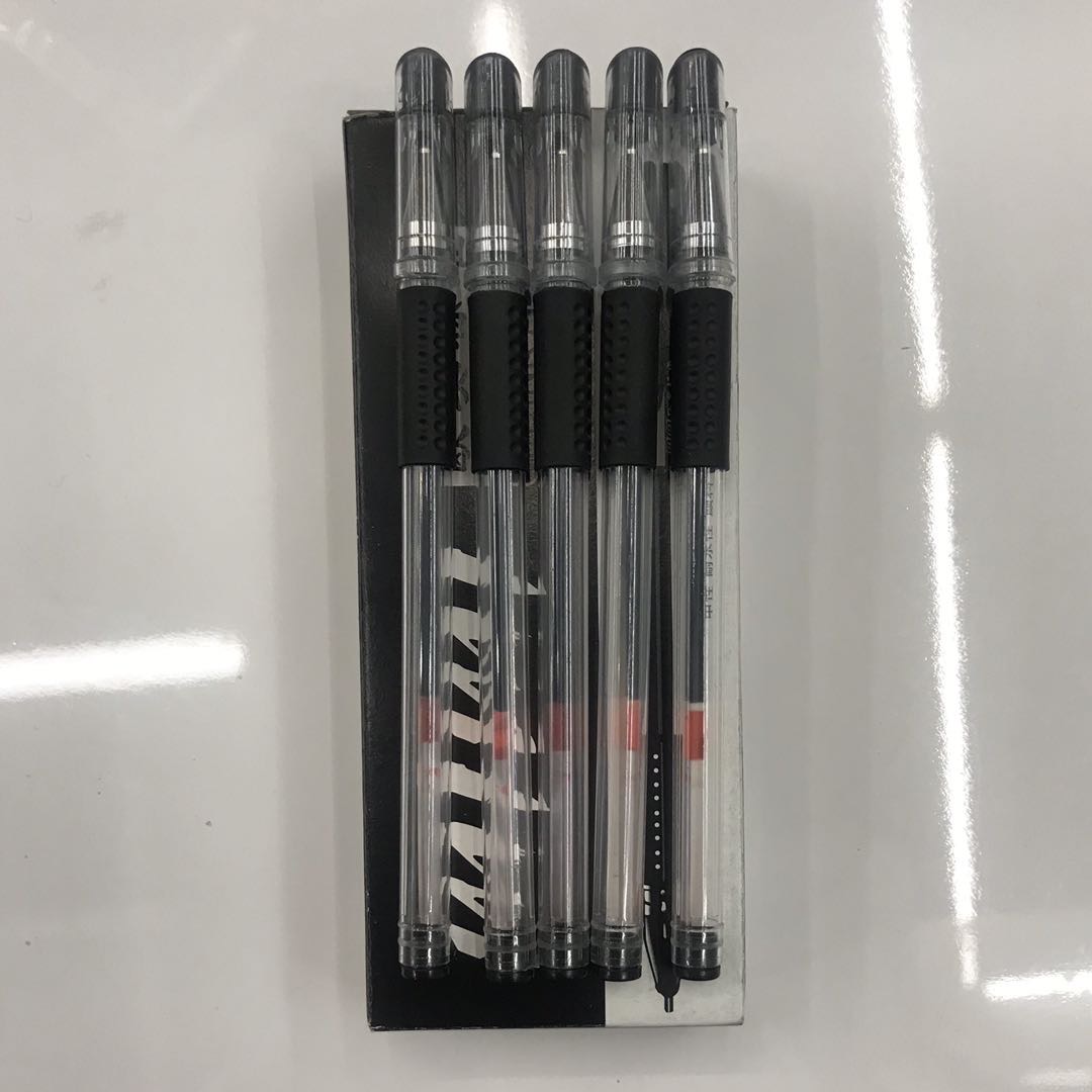 中性笔水笔学生用碳素笔芯黑色0.5mm考试水性签字笔文具用品圆珠笔记号笔黑色