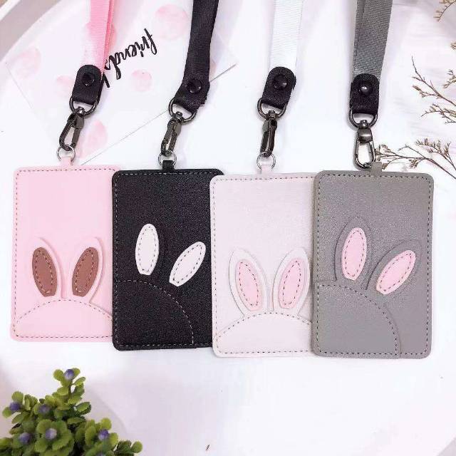 装学生校卡袋中学生挂绳可爱挂脖双面卡套不干扰两层饭卡袋