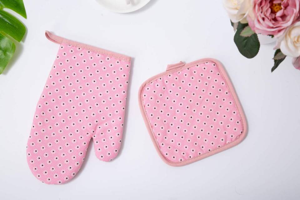 Thickened Microwave Gloves Flower Pattern Pattern High Temperature Insulated Kitchen Household Heat Proof Oven Oven For Oven Baking details Picture