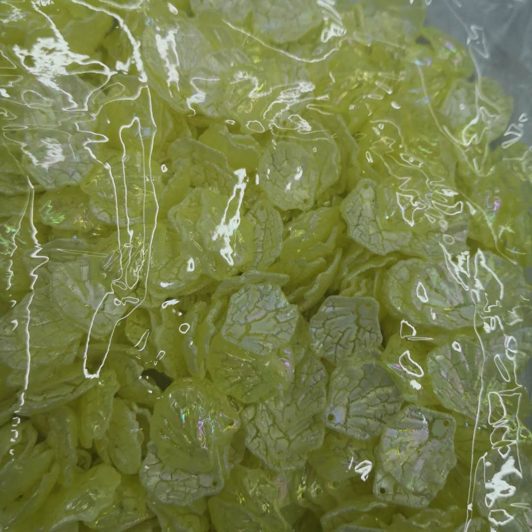 Yellow Leaf Pattern Sheet Key Pendant Leaf Pattern Patch Diy Handmade Jewelry Earrings Acrylic Jewelry Accessories, E2515433