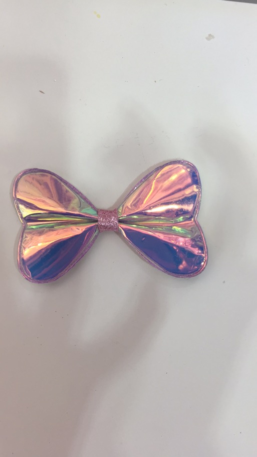 Manufacturers Direct Hand Diy Children's Hair Accessories Materials Homemade Hair Clip Hair Clip Accessories Pu Glitter Love Hair Rope Accessories Specification drawing