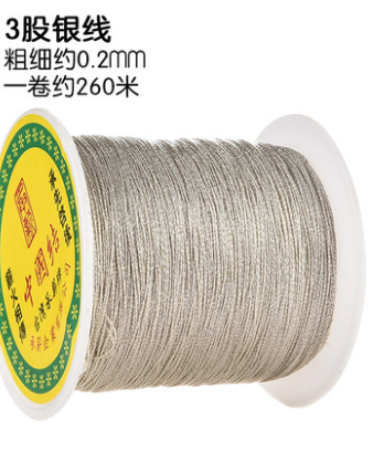 3 Shares Douyin Same Gold Broom Diy Handmade Gold Thread Silver Thread Gold Thread Tassel Red Rope Winding Color Bracelet details Picture