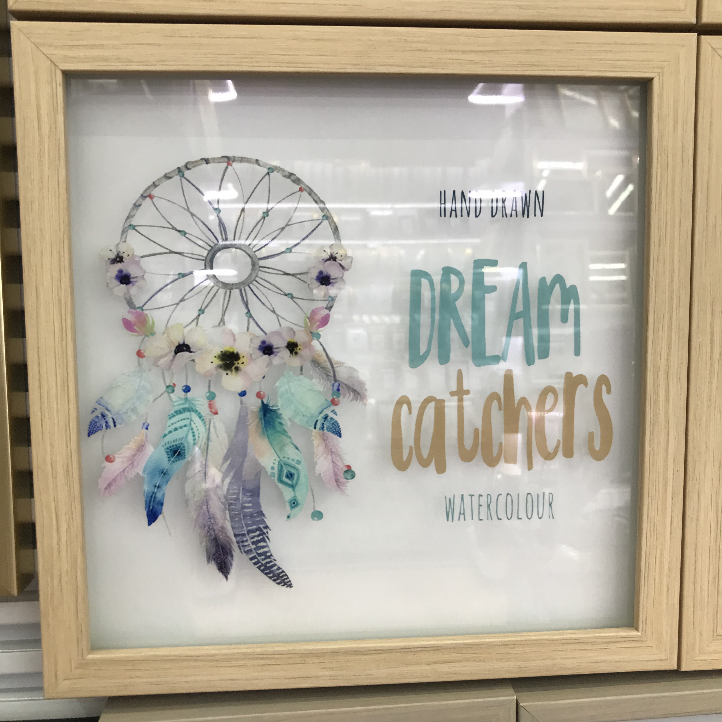 卧室床头装饰画现代简约儿童房女孩挂画北欧风玄关羽毛壁画捕梦网图