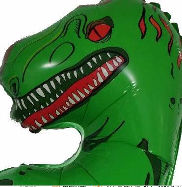 Wholesale of new Animal World Tyrannosaurus rex dinosaur aluminum membrane balloon toys and lift-off balloons details Picture
