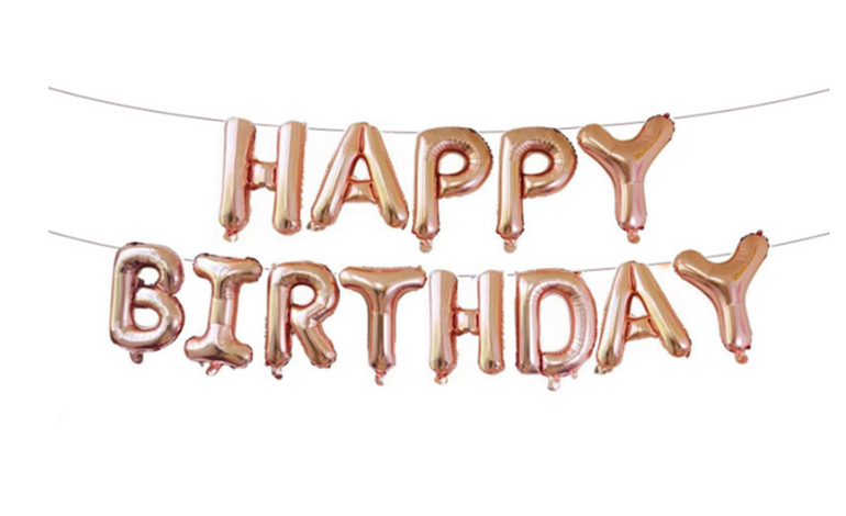 HAPPY BIRTHDAY letter aluminum balloon set party decorations thumbnail