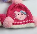 Hat 2014 New Korean children's Hat cartoon Kitty Cat sequined baby knit hat thumbnail