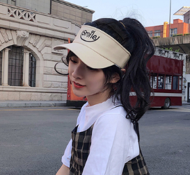 Beige Pattern Color Printed Letter Multi-Color Hat Female Summer Street Empty Top Sun Protection Male No Cap Duck Tongue Baseball Cap