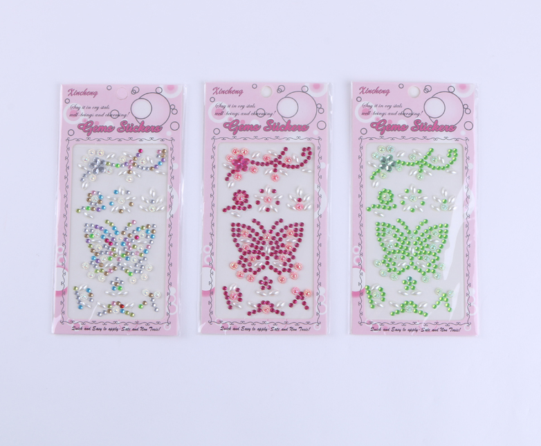 Yiwu Good Goods New Diamond Stickers Acrylic Back Glue Butterfly Stars Flowers full figure