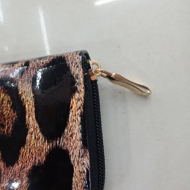 Ladies' reflective leopard print coin purse small bag 1103 details Picture