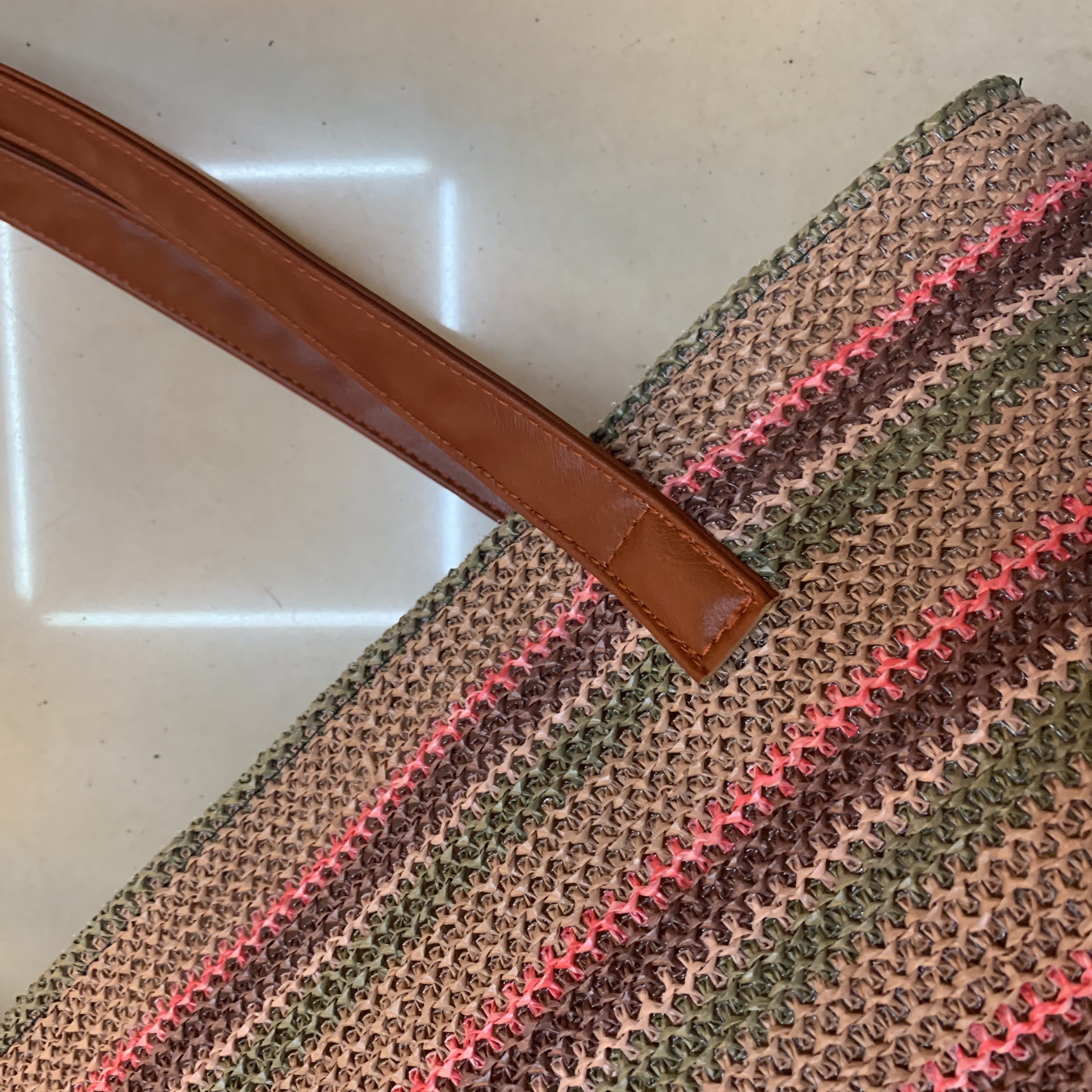 Straw Bag Women's Hook New Canvas Bag Beach Bag Youth Bag Portable Cloth Bag Out Space Mommy Bag details Picture