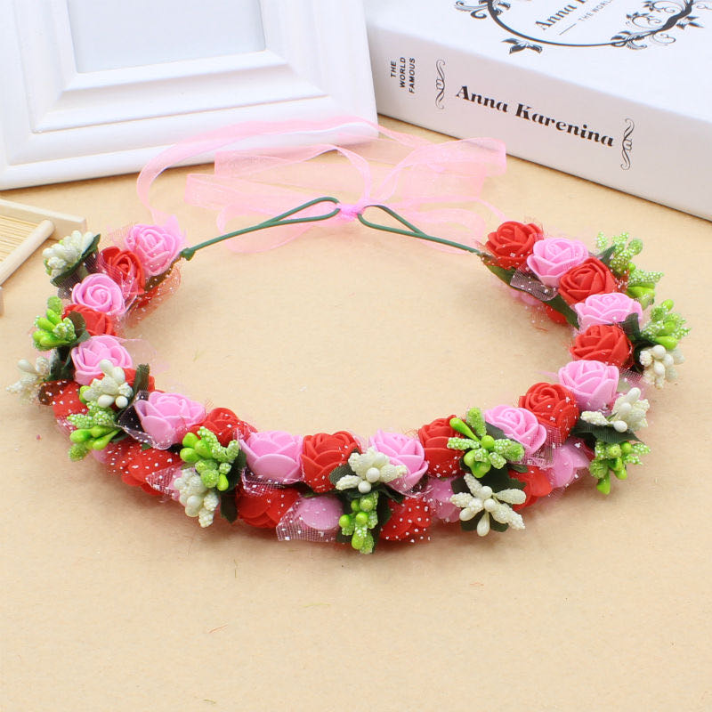 Korean-style forest girl super fairy-like photo, bride and bridesmaid garlands, headwear, children's princess performance headbands, rattan hair bands details Picture