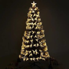 金色彩灯圣诞树儿童圣诞节装饰家用摆件场景布置