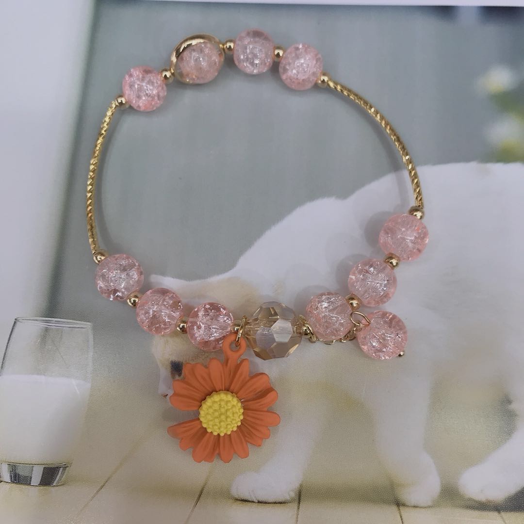 Little Daisy bracelet fresh girl student mori tie string web celebrity sweet crystal bracelet full figure