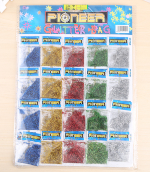 Paper card fixed packaging, multi-color glittering gold powder glue, gold powder glue for educational toys, gold powder glue for art painting full figure