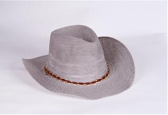New style straw hat, three-piece paper straw hat, denim hat, diamond-shaped men's style, western with a two-color band knitted in the middle