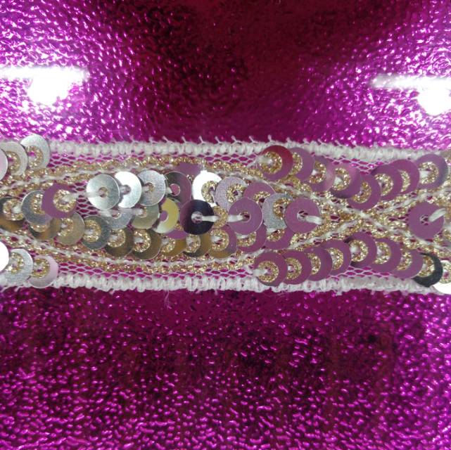 网布亮片边布料手工DIY配饰服装彩色蕾丝边辅料