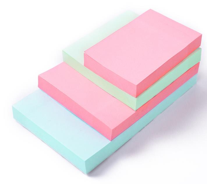 办公文具蜡笔色便签纸彩色留言贴记事贴厂家批发