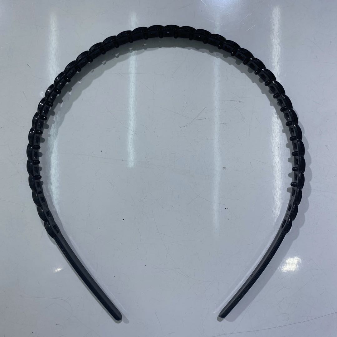 Hot new simple fashion ring type black plastic adult headband thumbnail