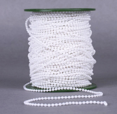 Yiwu Jewelry Accessories Wholesale Diameter 2.5Mm Imitation Pearl Plastic Christmas Festival Decoration Wire Bead Chain details Picture