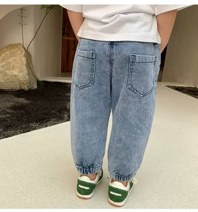女童春装洋气扣子牛仔裤小儿童宝宝裤子春秋款韩版长裤薄款潮童装产品图