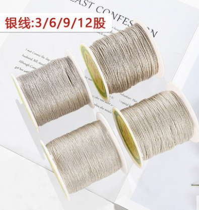 3 Shares Douyin Same Gold Broom Diy Handmade Gold Thread Silver Thread Gold Thread Tassel Red Rope Winding Color Bracelet Specification drawing