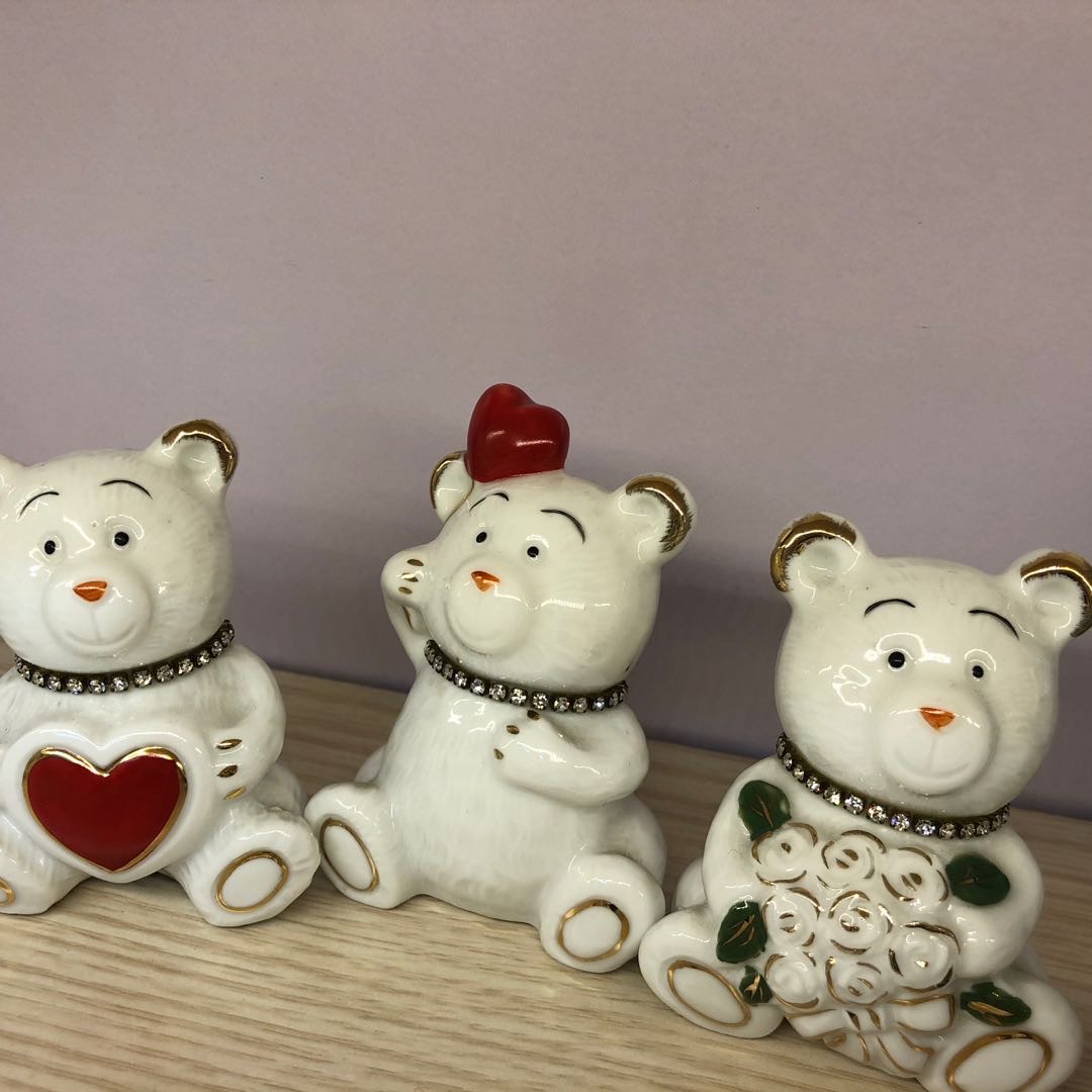 Jintai Craft Bear Creative Ceramic Handicrafts and Decorative Items, European-style luxurious home display gifts Specification image
