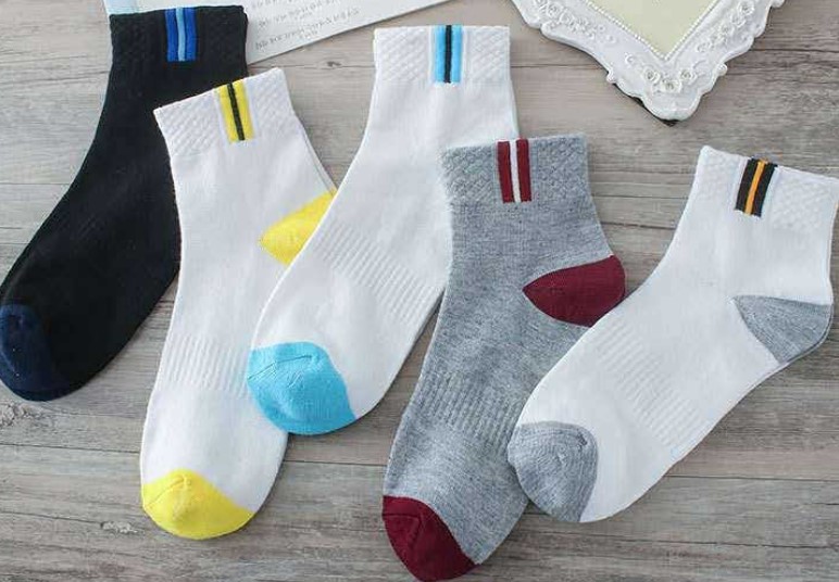 Cotton socks, men's mid-calf socks, men's socks, spring short socks, sweat-absorbing and odor-resistant cotton men's socks, sports socks Specification image