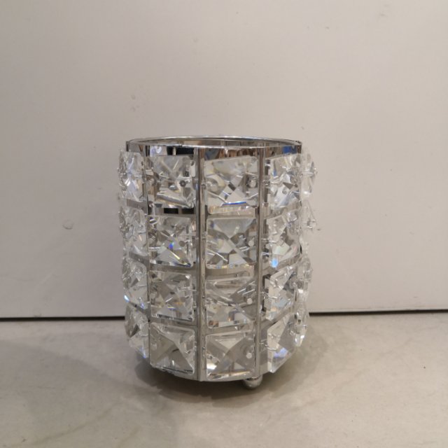 精品柱形水晶烛台化妆刷收纳桶外贸出口厂家直销
