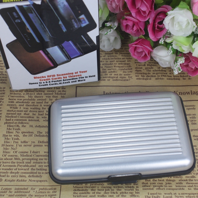 Manufacturers Direct Aluminum Card Bag Custom Card Sleeve Waterproof Anti-Magnetic Aluminum Card Box Multi-Function Certificate Card Bag details Picture