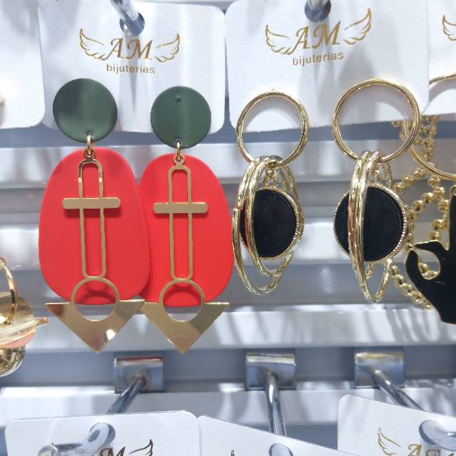 铜制耳环亚克力耳环铁制耳环新款韩国原版创意个性合金简约耳环不对称韩版小清新时尚耳环批发