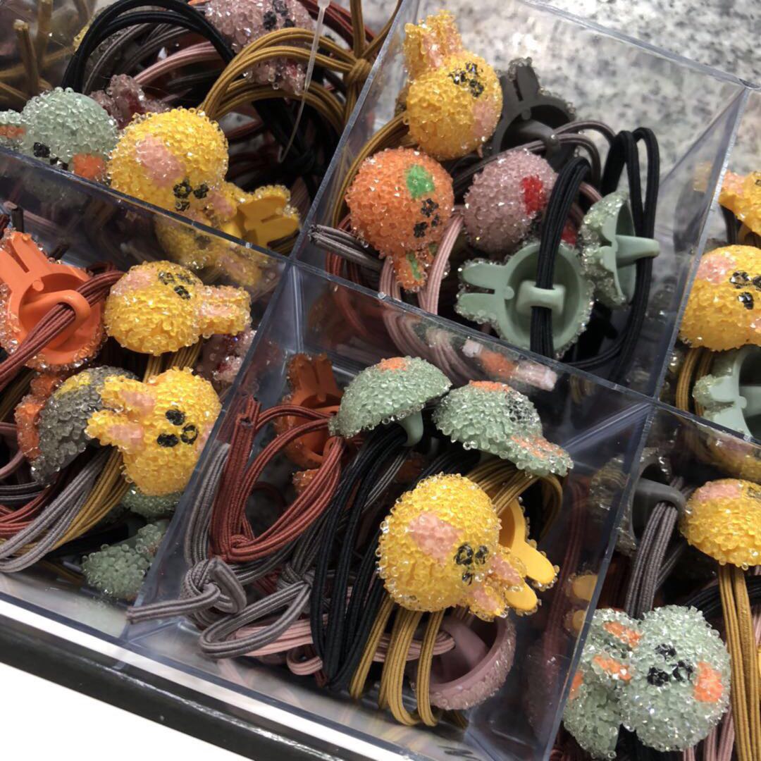 New Korean version matte rubber-colored hair tie, cute little rabbit hair band, hair tie, hair tie rubber band, hair accessory for women wholesale details Picture