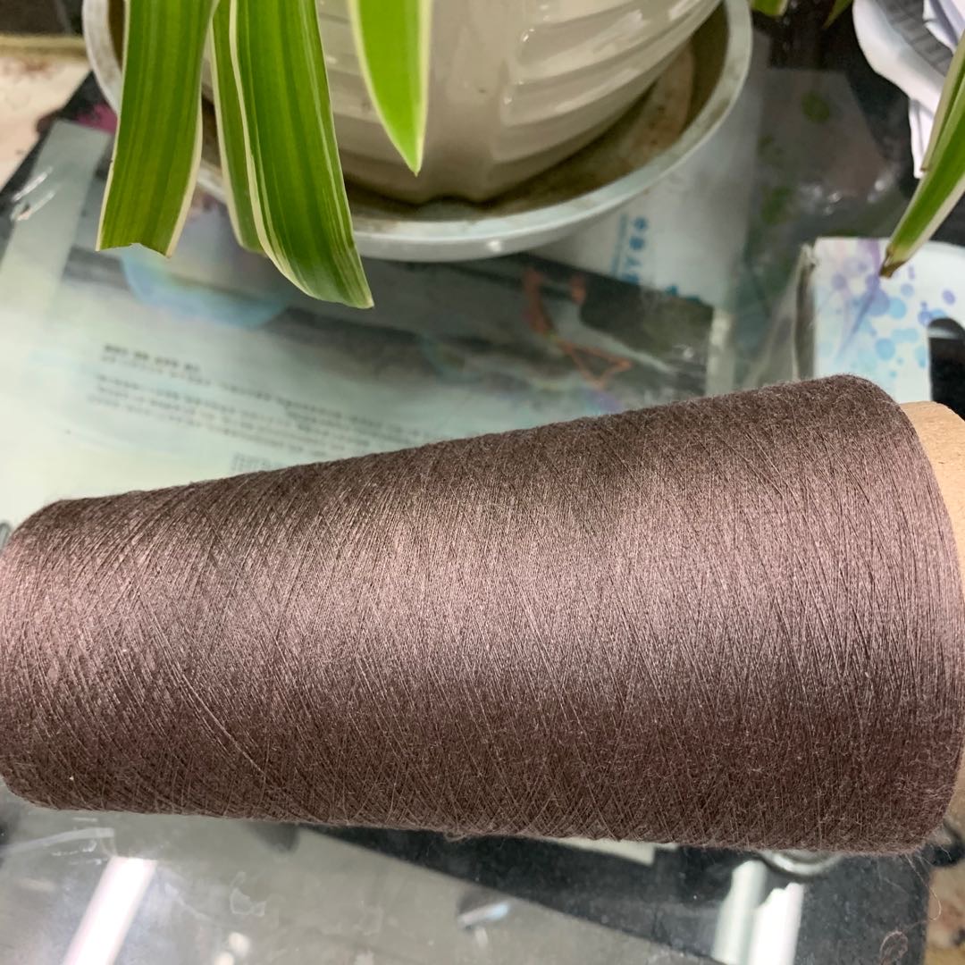 40-count deep brown cotton yarn, baby cotton yarn, pure cotton wool, all cotton hand-woven details Picture