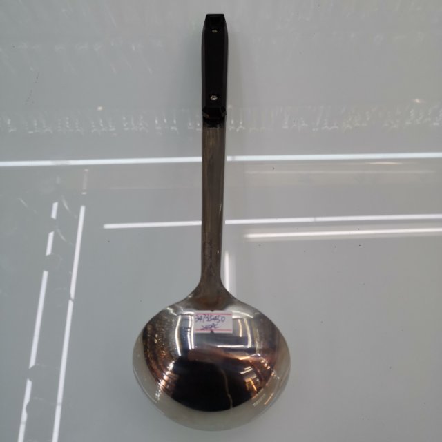 A03 Wooden Handle Soup Spoon Stainless Steel Long Handle Thickened Cooking Spatula Household Spoon Spatula Large Soup Spoon Kitchenware Kitchenware Tools details Picture