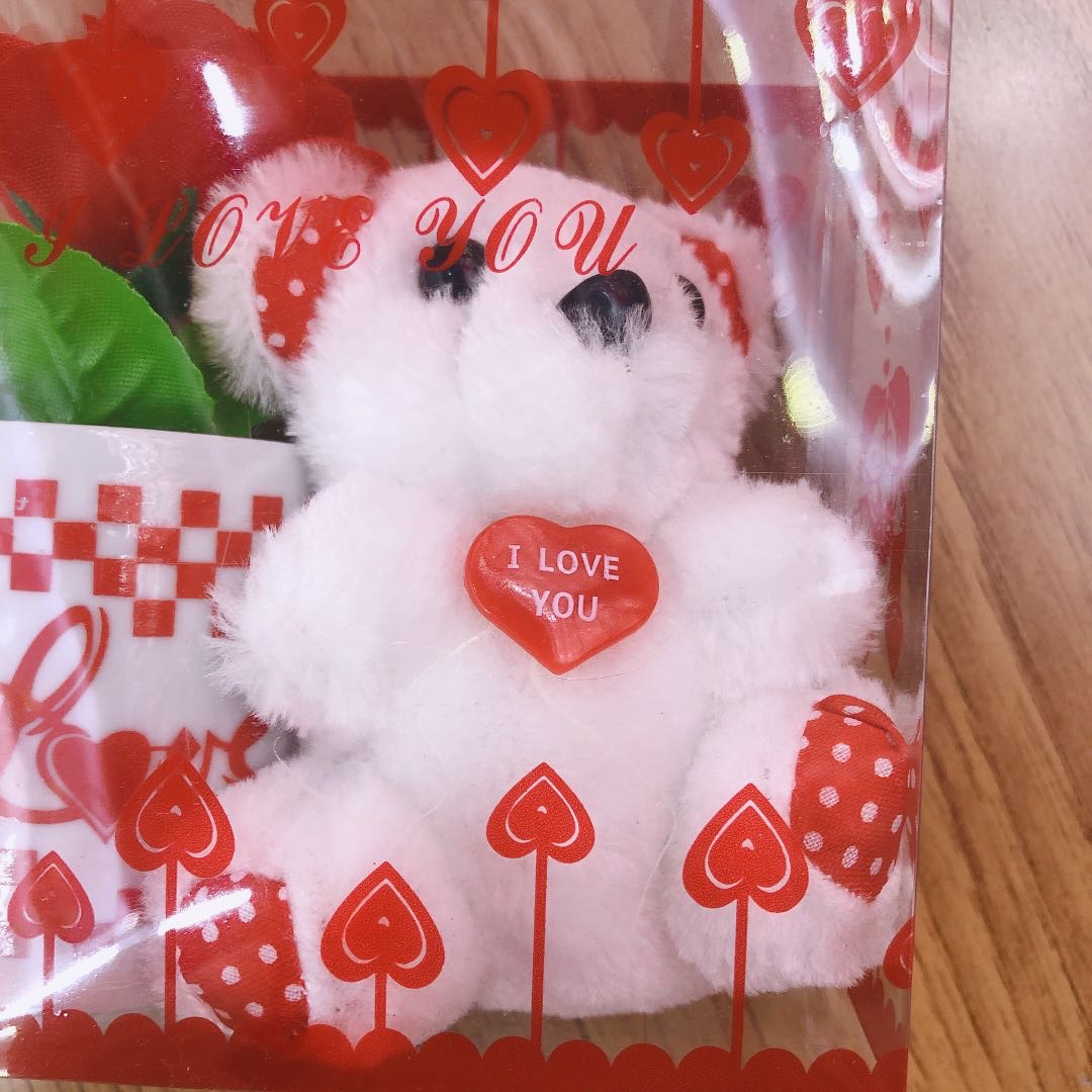 可爱泰迪熊公仔毛绒玩具熊家居装饰陶瓷杯套盒厂家直销细节图