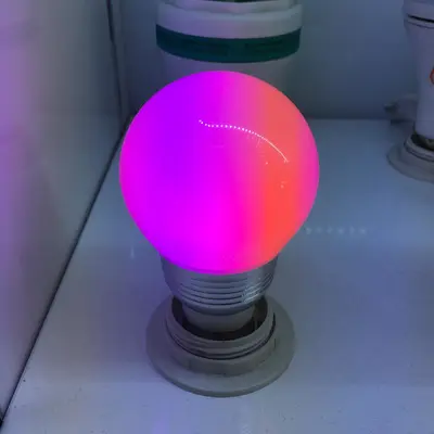 Led Color Light Bulb E27 Large Screw Red Ball Bubble Outdoor Waterproof Seven-Color Light Bulb Energy-Saving Lamp