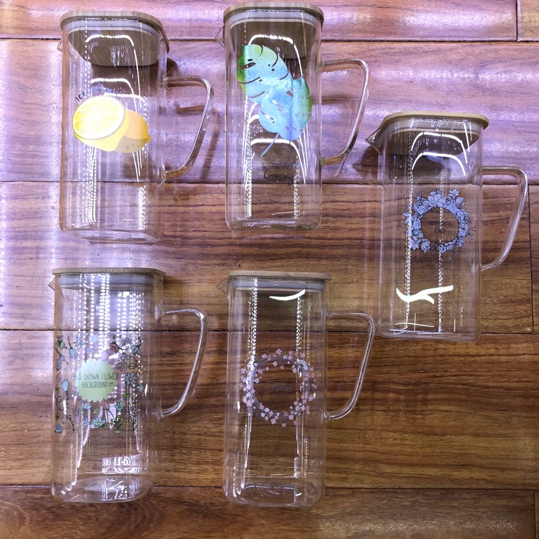 家用玻璃凉水壶耐热高温晾白开水杯冷水壶套装茶壶夏天大容量扎壶