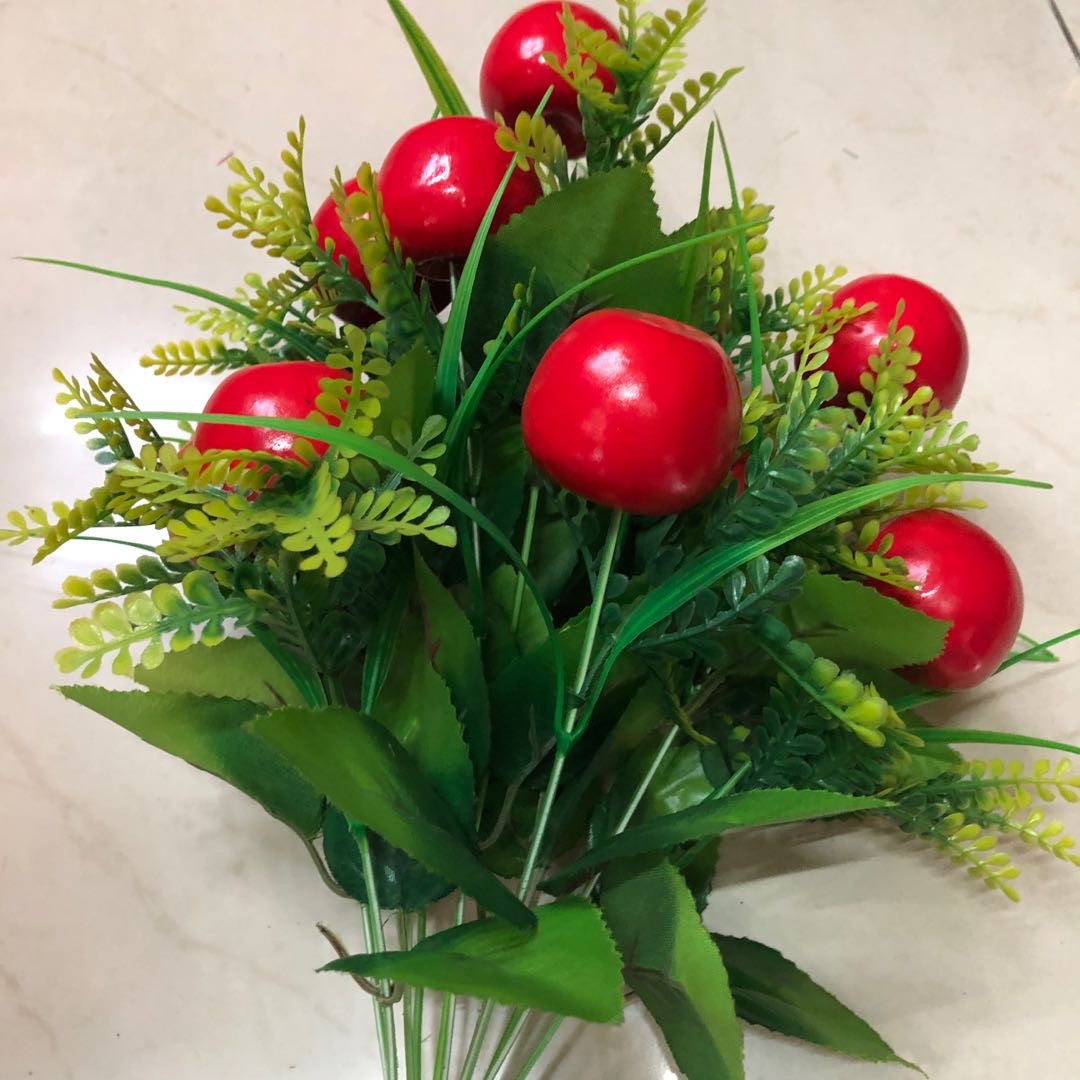 仿真果树客厅餐桌摆件装饰摆设仿红色喜庆婚礼装饰产品图