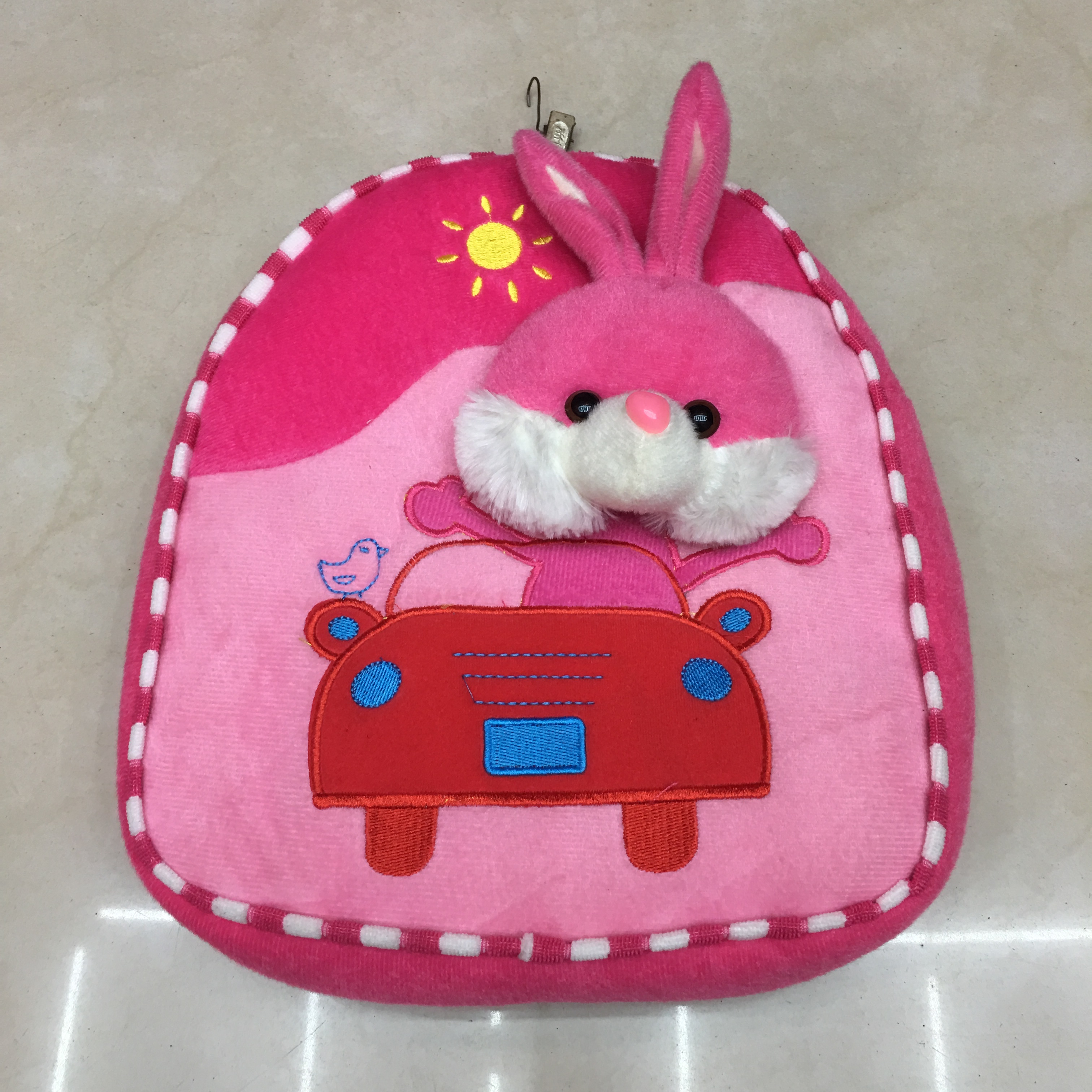 网红儿童双肩背包幼儿园毛绒卡通兔子可爱小书包宝宝外出零食包包