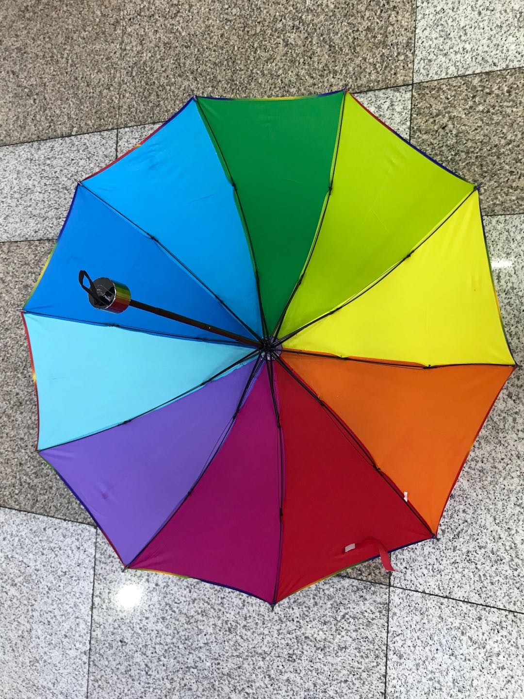 创意晴雨两用手动伞礼品三折彩虹伞雨伞广告伞产品图