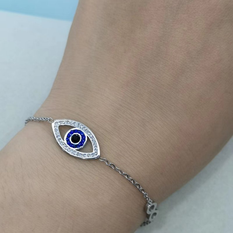 European And American Fashion Temperament Angel Eye Bracelet High-End Atmospheric Color Preservation Net Red Anti-Allergy Jewelry Specification drawing