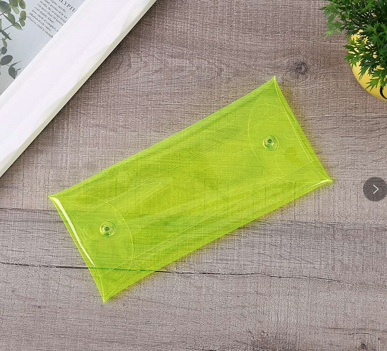 学校透明彩色按扣文具笔袋学生文具产品图