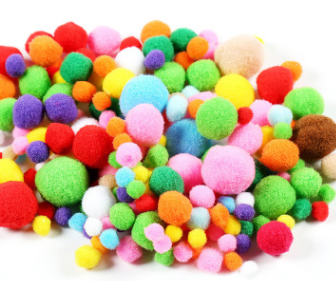 diy手工制作彩色毛绒球服饰配件涤纶毛球批发