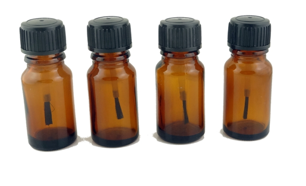 10ML精油瓶棕色玻璃瓶配塑料盖和毛刷DM-046 01详情1