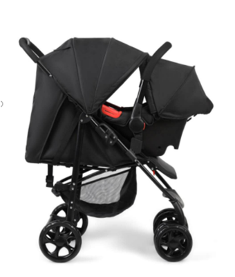 喷塑黑色管/300D亚麻布，五点式安全带婴儿车产品图